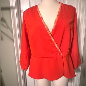 CAbi Jane Grenadine Chiffon Crossover Jacket #216 size 12 EUC